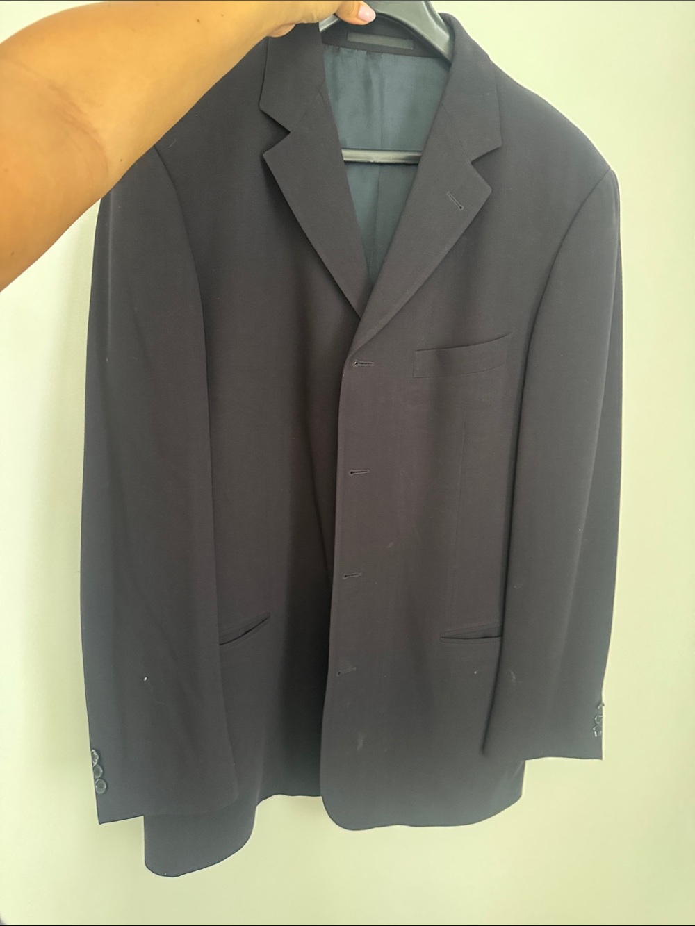 Hugo Boss Men's Dark Black Single-Breasted Blazer